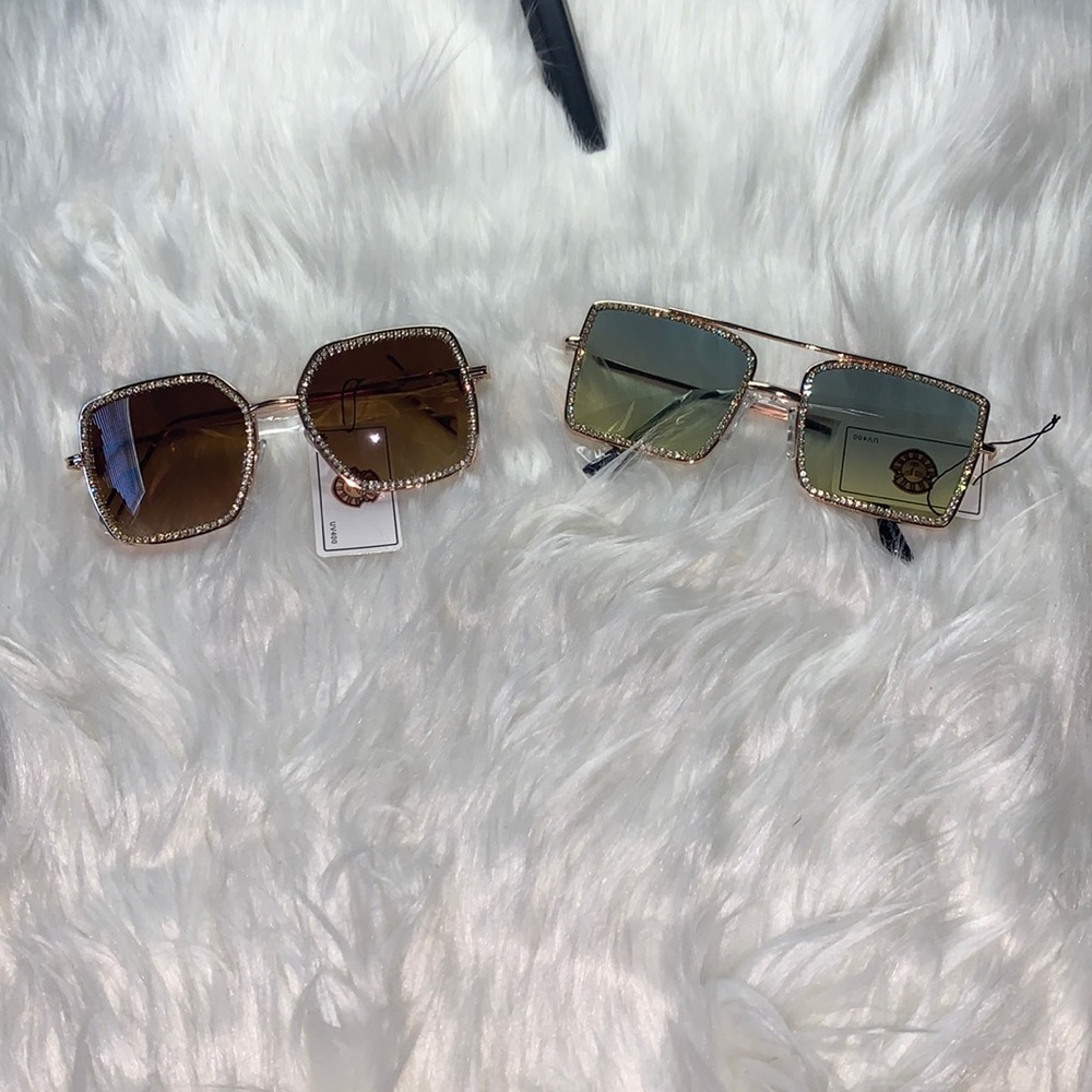 Bling 💫 Square Frame Sunglasses
